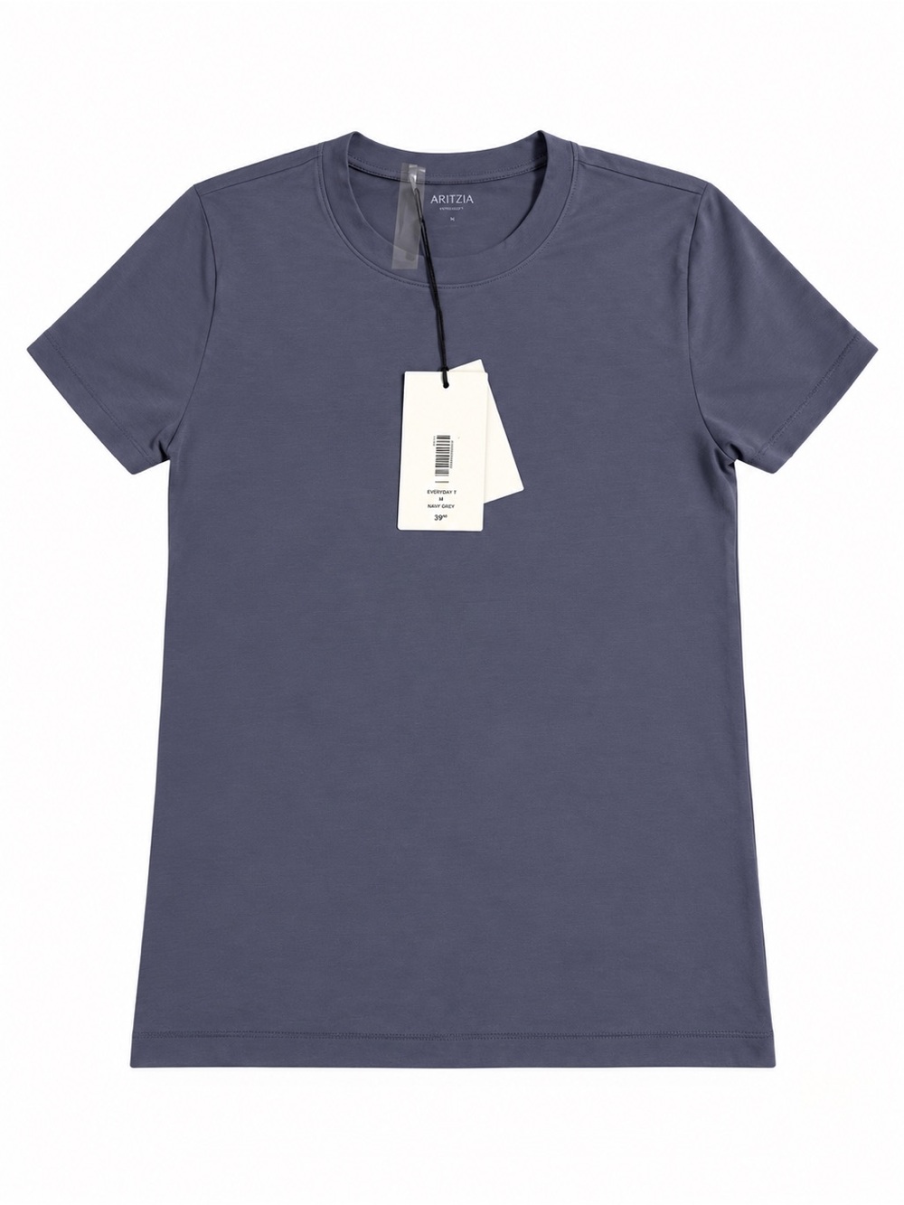 Aritzia Short-Sleeve Crew Tee — Slate Gray-Blue